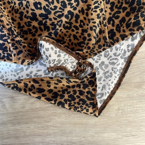 Forever 21 Leopard Bodysuit Sz L - Picture 3 of 7